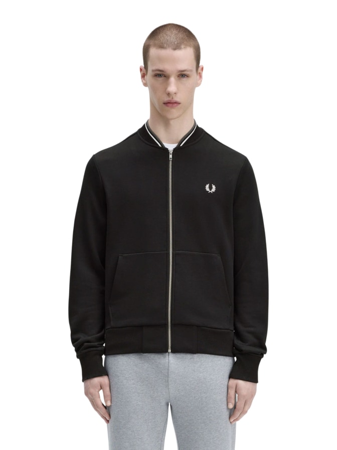 FRED PERRY Sweatjacke mit Collegekragen bei Robert Ley