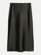 someday Midi-Satinrock Odini Sleek 30044-midnight olive bei Robert Ley