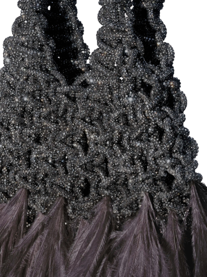 Hibourama Schmuckbeutel Vannifique Mini Plumes mit Kristallbesatz bei Robert Ley