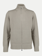 Filippo De Laurentiis Strickjacke mit Zip 925-greige bei Robert Ley