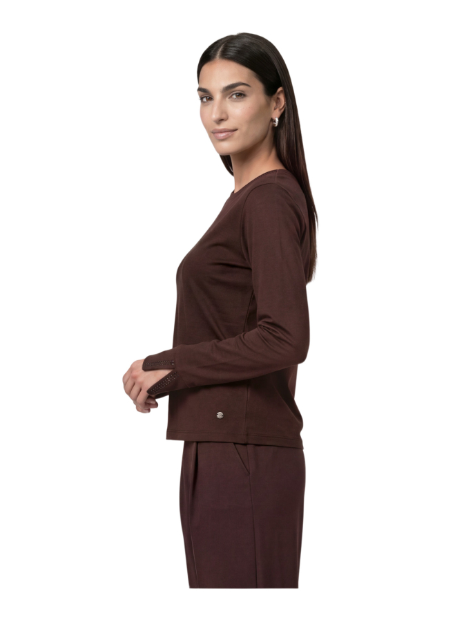 Monari Langarmshirt mit Strass-Details bei Robert Ley