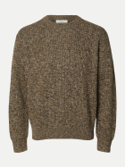 SELECTED HOMME Grobstrickpullover SLMTILUM 306045003-Turkish Coffee/Brown Mix bei Robert Ley
