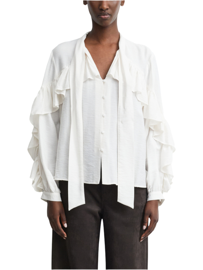 Comma Bluse mit Rüschendetails bei Robert Ley