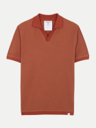 Nowadays Poloshirt aus Piqué-Jacquard 935-baked clay bei Robert Ley