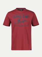 Lerros T-Shirt mit Schriftzug 364 MAPLE RED bei Robert Ley