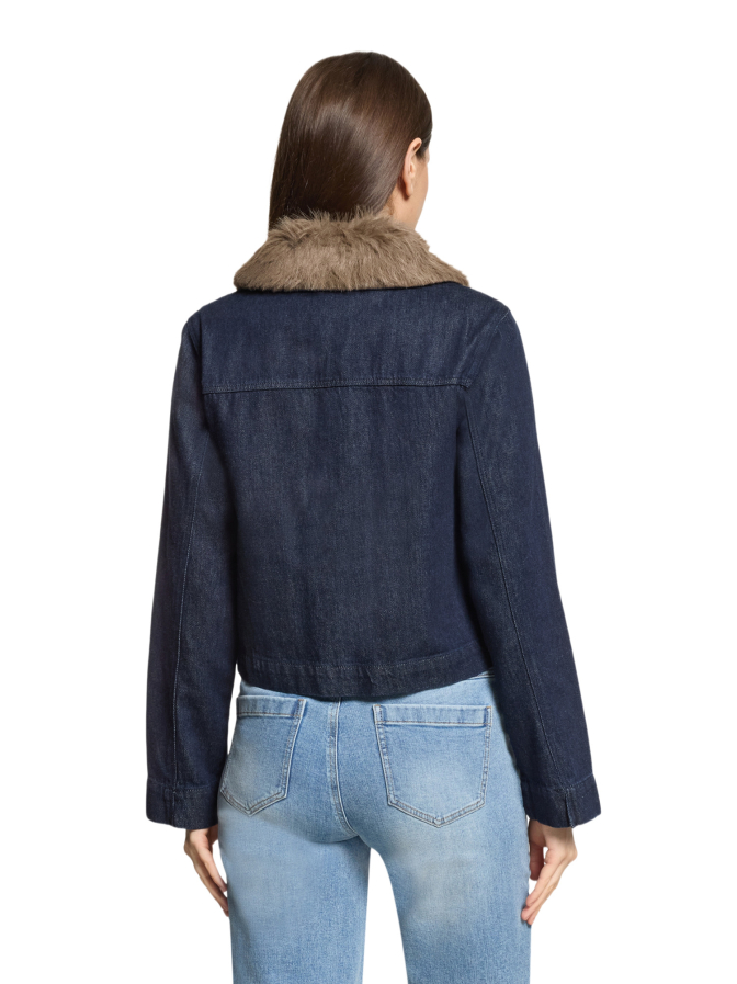 Cartoon - Daydream Jeansjacke mit Fake-Fur Kragen bei Robert Ley