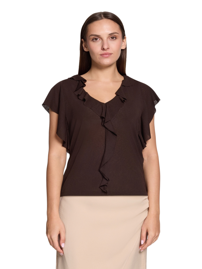 Cartoon Kurzarm Bluse bei Robert Ley