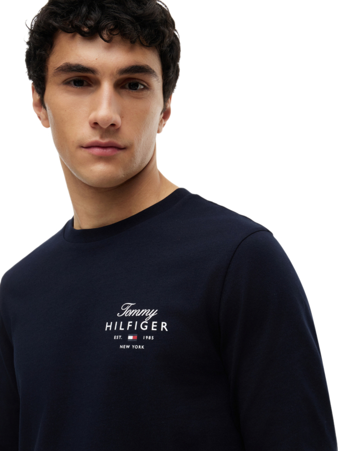 Tommy Hilfiger Langarm- Shirt mit Logo-Print bei Robert Ley