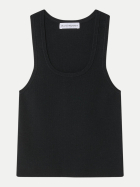 White+Warren Ripp-Tanktop black bei Robert Ley