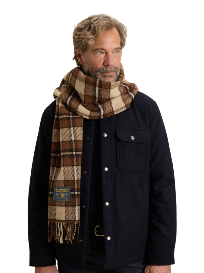 WOOLRICH Wollschal mit Karomuster bei Robert Ley