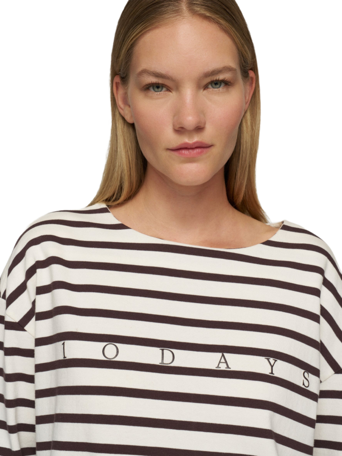 10 Days Oversized Fit Top mit Streifenmuster bei Robert Ley