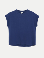 s.Oliver RED LABEL T-Shirt mit Turn-Up Ärmeln 5748-BLUE bei Robert Ley