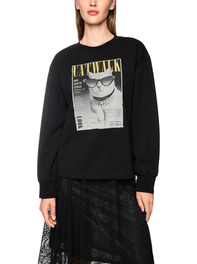 Marc Cain Sweatshirt mit ikonischem Print bei Robert Ley