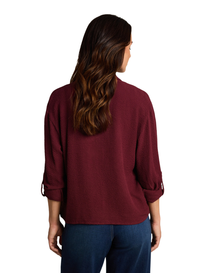 Tom Tailor Casual Bluse mit Seersucker-Stoff bei Robert Ley