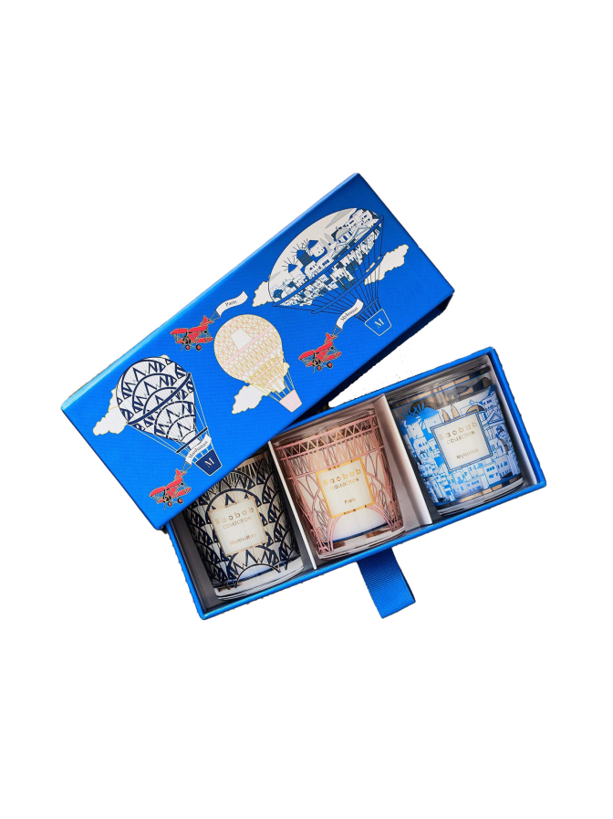 Baobab 3er Set Kerzen MANHATTAN-PARIS-MYKONOS bei Robert Ley