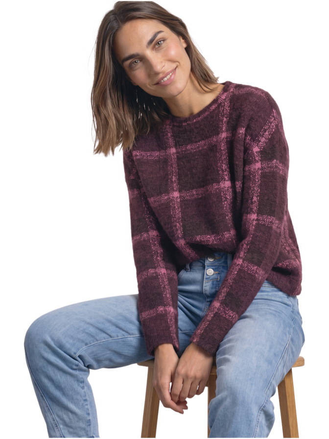 Street One Langarmshirt mit Karo-Muster bei Robert Ley