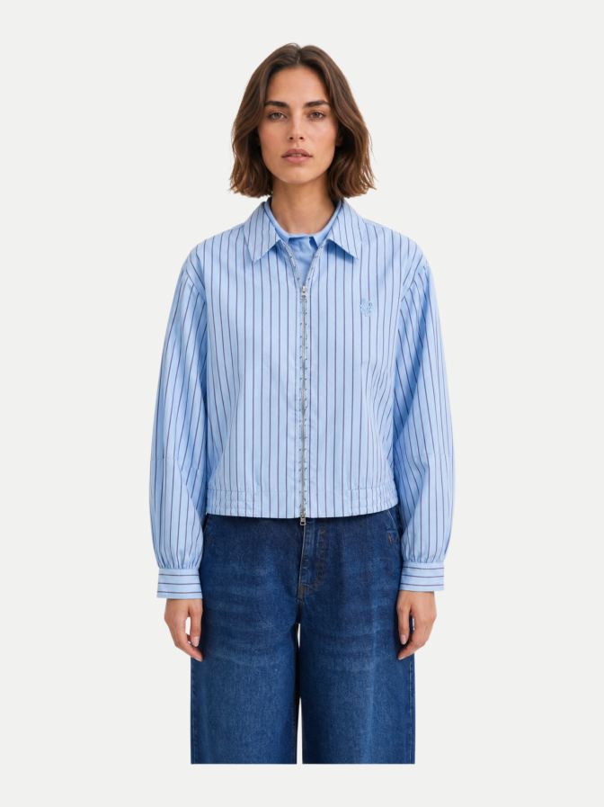 Smith & Soul Streifen-Bluse mit Reißverschluss bei Robert Ley