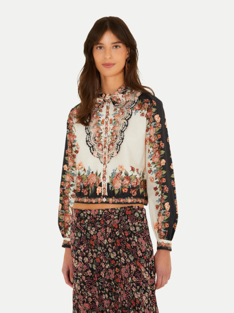 Farm Rio Langarmshirt mit Winterblumen-Print bei Robert Ley