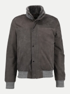 Manzoni 24 Lederblouson mit Lammfell antracite bei Robert Ley