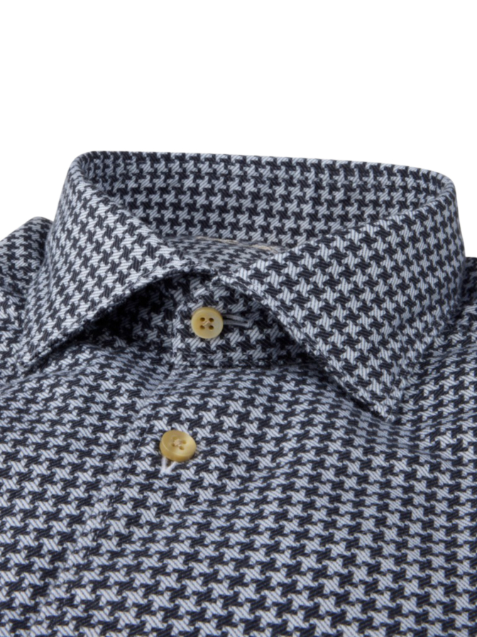 Stenströms Oxford-Hemd mit Hahnentritt-Muster bei Robert Ley
