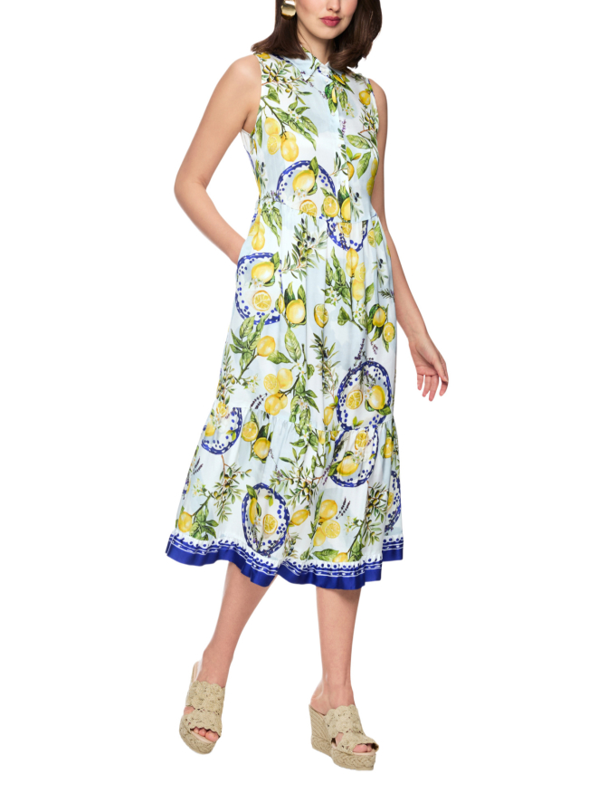 Marc Cain Kleid mit Zitronen-Oliven-Print bei Robert Ley