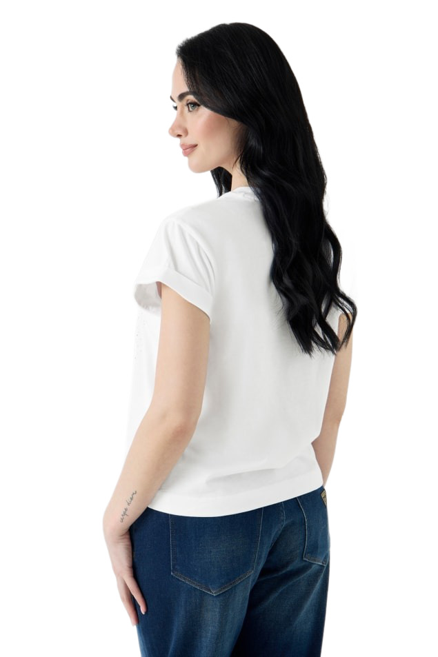 Guess T-Shirt mit Strass-Logo bei Robert Ley