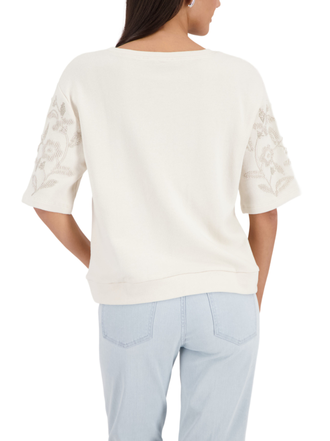 Monari Sweatshirt mit Perlenschmuck bei Robert Ley