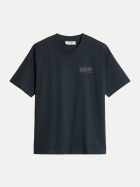 Marc O'Polo DENIM T-Shirt mit Rückenprint 4131-Dark Navy bei Robert Ley