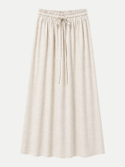 ESTELOU Midi-Rock mit Leinenanteil beige bei Robert Ley