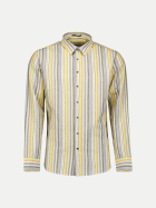 No Excess Leinenhemd Gestreift 070-Yellow bei Robert Ley