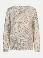 Rabe Moden Pullover mit Paisley-Muster 7639-BISKUIT bei Robert Ley
