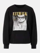 Marc Cain Sweatshirt mit ikonischem Print 900-black bei Robert Ley