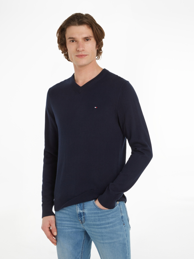 Tommy Hilfiger Strickpullover mit Logo-Stitching bei Robert Ley