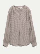 Tom Tailor Casual Blusenshirt mit Allover-Print 40769-small brown dot print bei Robert Ley