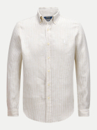 Polo Ralph Lauren Leinenhemd mit Streifenmuster 006coastalbeige/white bei Robert Ley