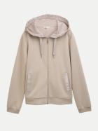 Tom Tailor Casual Basic Sweatshirtjacke 32208-soft taupe grey bei Robert Ley