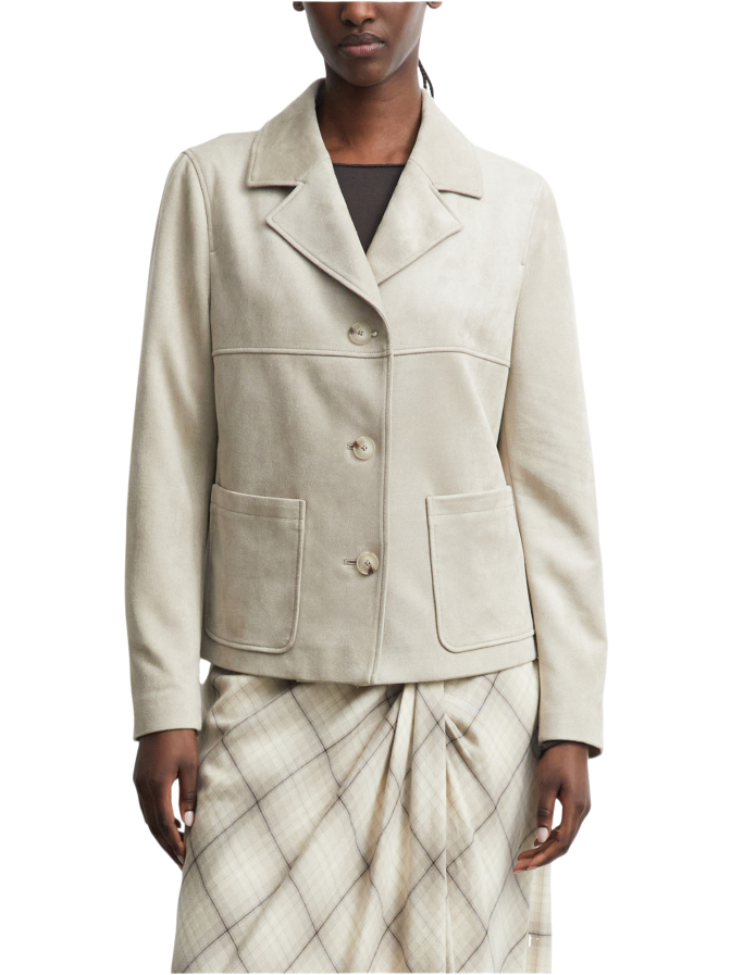 Comma Jacke in Veloursleder-Optik bei Robert Ley