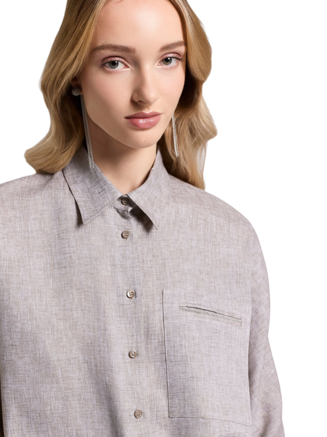 Peserico Leinenbluse mit 3/4 Arm bei Robert Ley