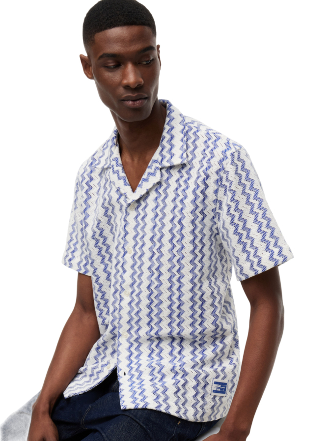 Tommy Jeans Hemd mit Zickzackmuster bei Robert Ley