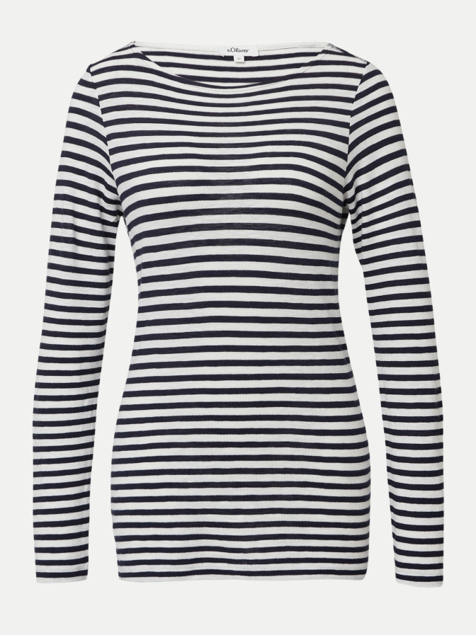 s.Oliver RED LABEL Langarmshirt mit U-Boot-Ausschnitt bei Robert Ley
