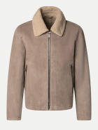 Strellson Lederjacke mit Lammfell-Optik 00262-beige bei Robert Ley