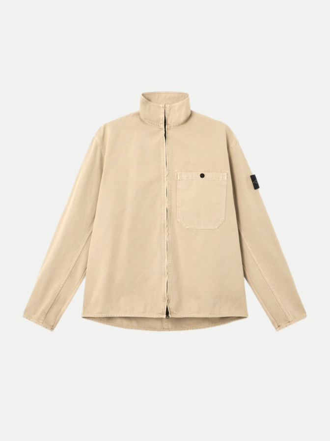 Stone Island Overshirt mit Logo-Badge bei Robert Ley