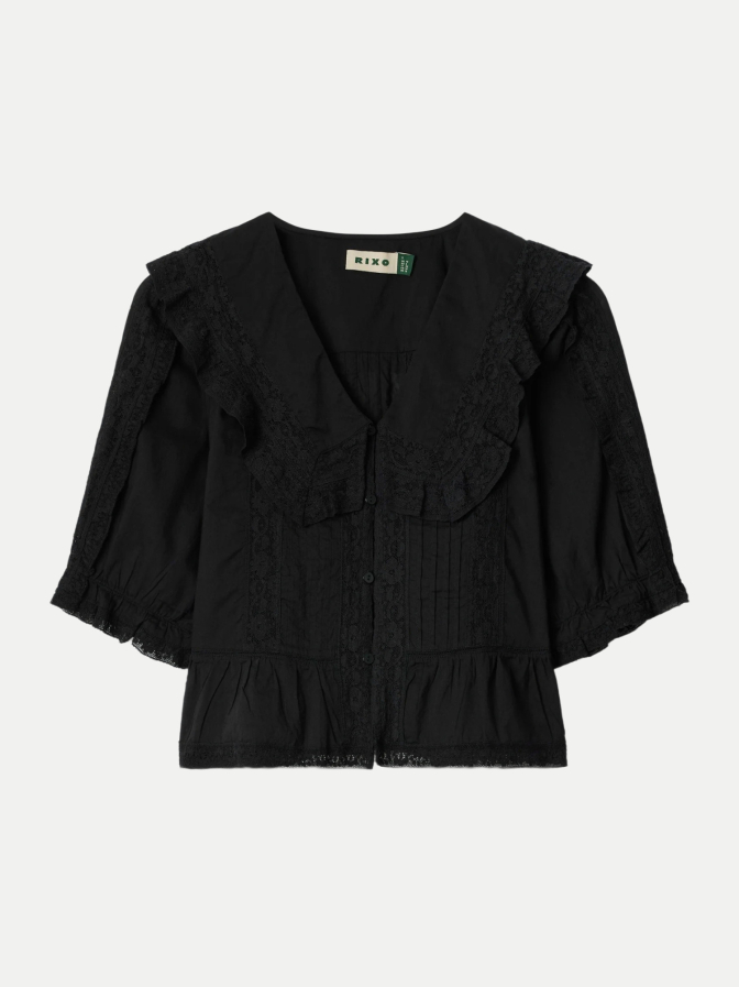 Rixo Bluse Ellery mit Spitzeneinsätzen bei Robert Ley