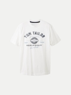 Tom Tailor Casual T-Shirt mit Logoprint 20000-White bei Robert Ley