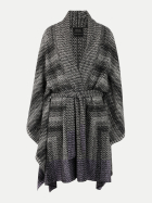 Marc Cain Strickmantel mit Jacquarddesign 190-white and black bei Robert Ley