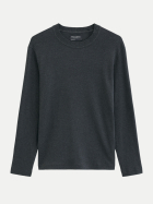 Marc O'Polo Basic Langarmshirt 0471-Dark Grey Melange bei Robert Ley
