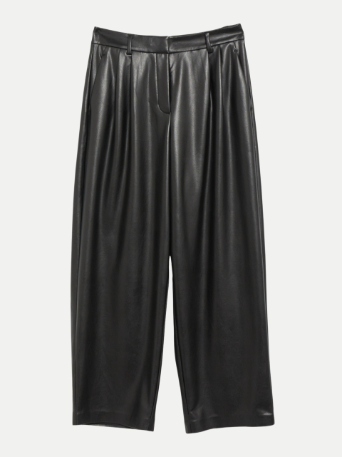 Comma Wide-Leg Kunstlederhose bei Robert Ley