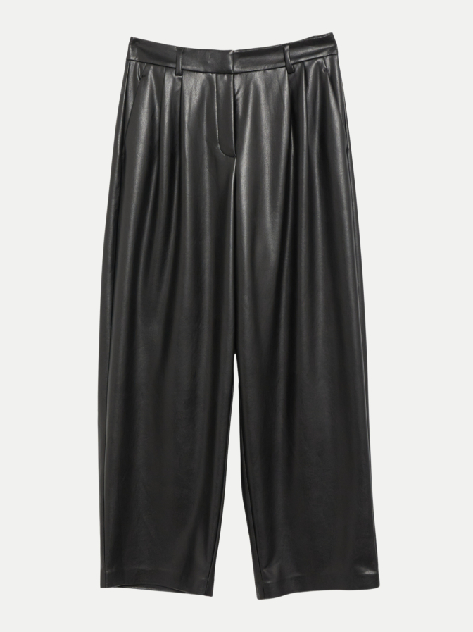 Comma Wide-Leg Kunstlederhose bei Robert Ley