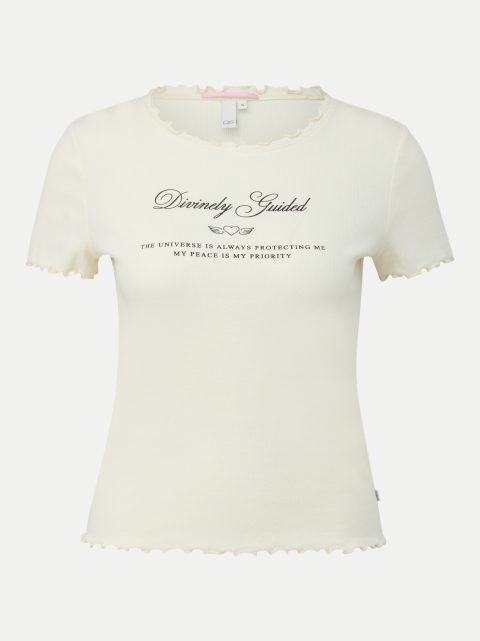 Q/S designed by T-Shirt mit Schriftzug bei Robert Ley