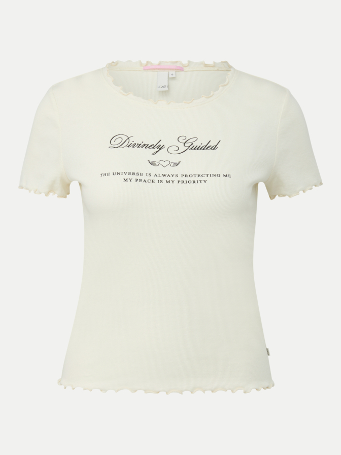 Q/S designed by T-Shirt mit Schriftzug bei Robert Ley